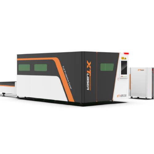 Fiber laser cutting machine with air compressor